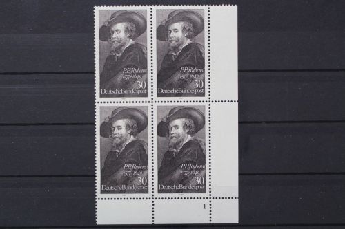 Deutschland, MiNr. 936 Viererblock, Ecke re. u., FN 1, postfrisch