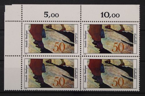 Deutschland, MiNr. 957 Viererblock, Ecke links oben, postfrisch
