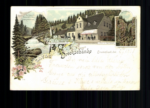 Breitenbach, Wasserfall im Schwarzwasserthal, Dreckschänke, Wolfsschlucht