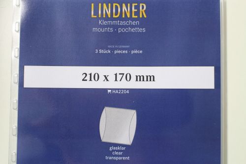Lindner-Klemmtaschen, 5 Stück, glasklar, 210 x 170 mm