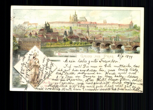 Prag, Hradschin und Statue des Heiligen Johannes von Nepomuk