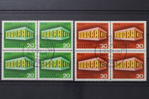 Deutschland (BRD), MiNr. 583-584, Viererblock, gestempelt