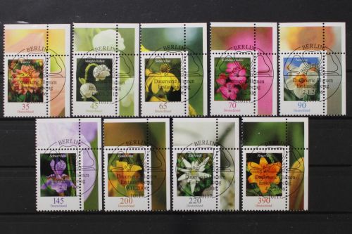 Deutschland (BRD), Blumenserie, 9 Ecken rechts oben, ESST Berlin