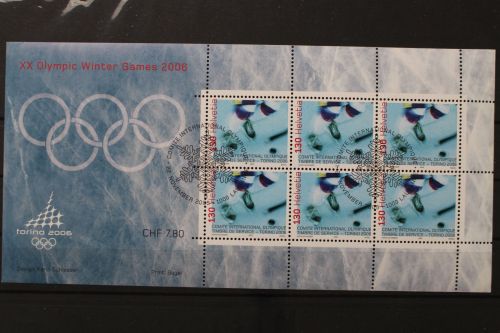 Schweiz CIO/IOC, MiNr. 5 Kleinbogen, ESST