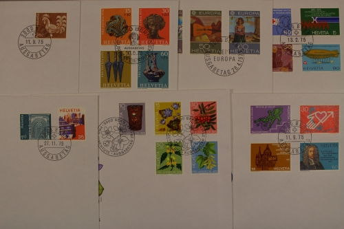 Schweiz, MiNr. 1046-1068, Jahrgang 1975, FDC