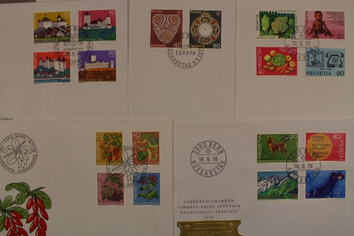 Schweiz, MiNr. 1069-1086, Jahrgang 1976, FDC