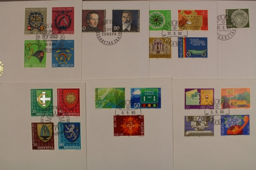 Schweiz, MiNr. 1169-1190, Jahrgang 1980, FDC