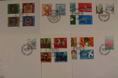 Schweiz, MiNr. 1242-1264, Jahrgang 1983, FDC