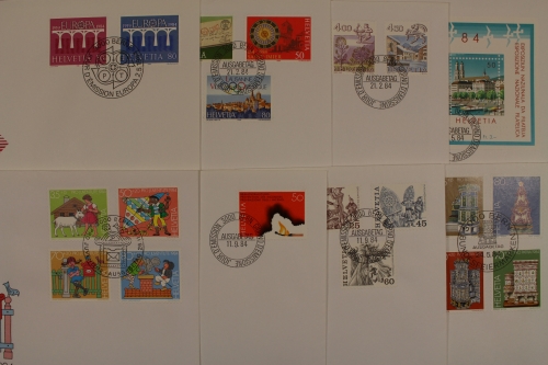 Schweiz, MiNr. 1265-1287, Jahrgang 1984, FDC