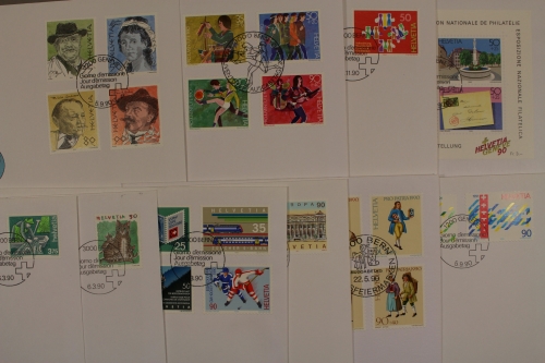 Schweiz, MiNr. 1409-1435, Jahrgang 1990, FDC