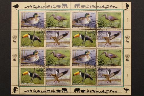 UNO Wien, MiNr. 389-392 Kleinbogen, ESST