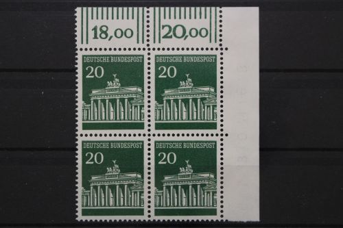 Deutschland, MiNr. 507 v, Viererblock, Ecke re. oben, postfrisch