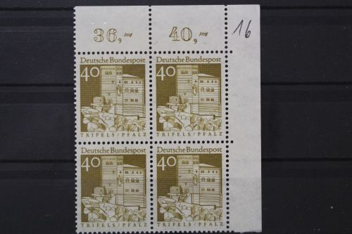Deutschland, MiNr. 494, Viererblock, Ecke rechts oben, postfrisch