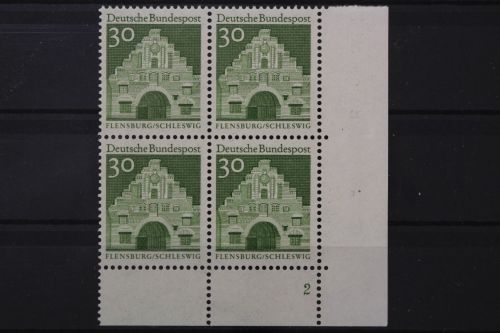 Deutschland, MiNr. 492 Viererblock, Ecke re. u., FN 2, postfrisch