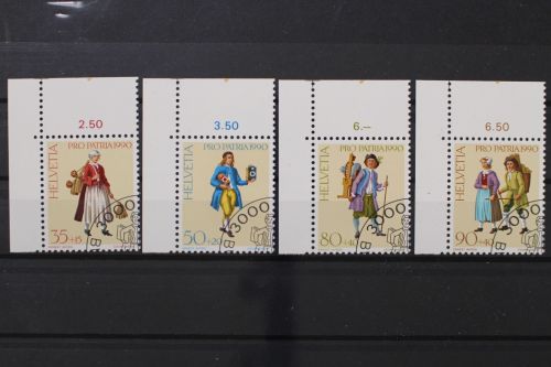 Schweiz, MiNr. 1417-1420, Ecken links oben, gestempelt