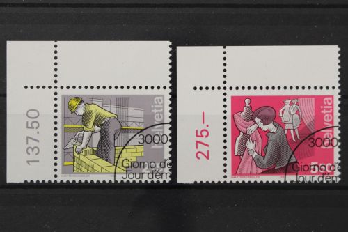 Schweiz, MiNr. 1402-1403, Ecken links oben, gestempelt