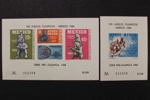 Mexiko, MiNr. Block 3 + 4, ohne Gummierung
