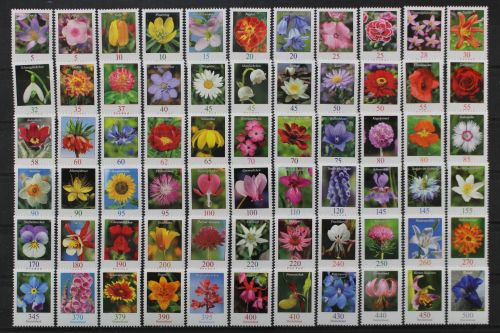 Deutschland (BRD), Freimarken Blumen-Kollektion, postfrisch