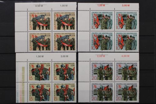 DDR, MiNr. 3177-3180, Viererblöcke, Ecken links oben, postfrisch