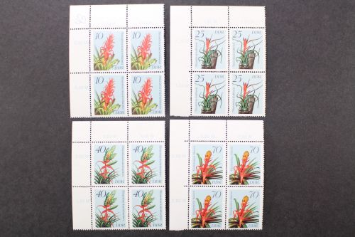 DDR, MiNr. 3149-3152, Viererblöcke, Ecken links oben, postfrisch
