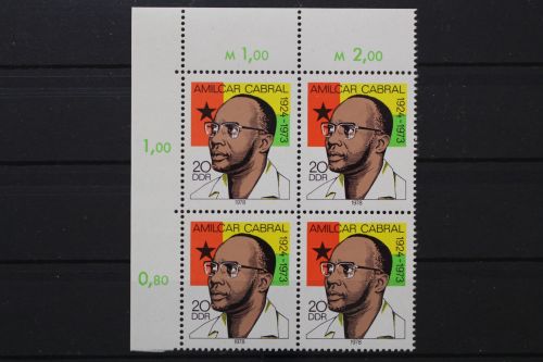 DDR, MiNr. 2293, Viererblock, Ecke links oben, postfrisch
