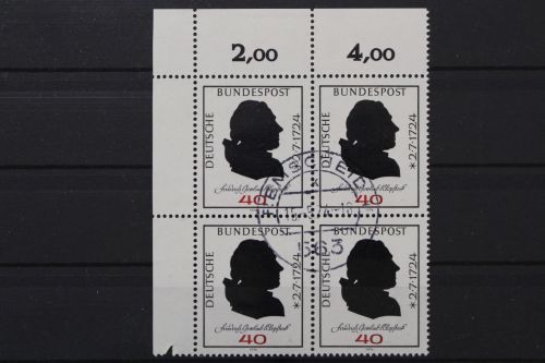 Deutschland, MiNr. 809, Viererblock, Ecke links oben, gestempelt