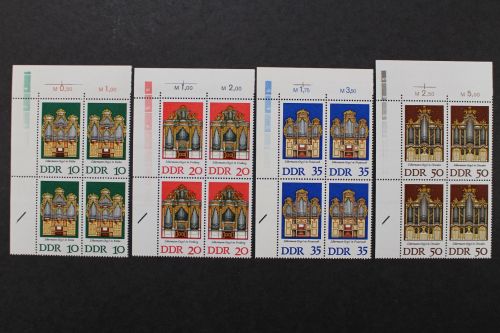 DDR, MiNr. 2111-2114, Viererblöcke, Ecken links oben, postfrisch