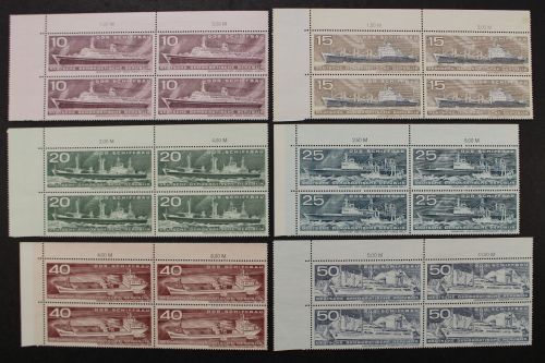 DDR, MiNr. 1693-1698, Viererblöcke, Ecken links oben, postfrisch