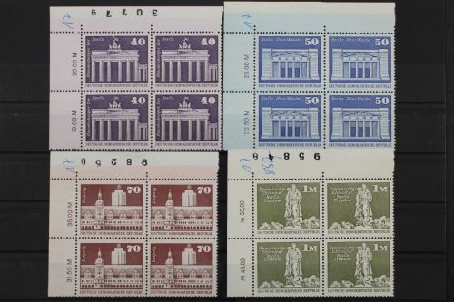 DDR, MiNr. 1879-1882,Viererblöcke, Ecken links oben, postfrisch