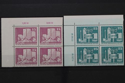 DDR, MiNr. 1853-1854, Viererblöcke, Ecken links oben, postfrisch