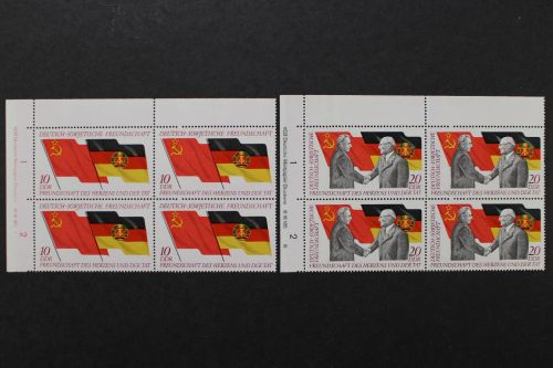 DDR, MiNr. 1759-1760, Viererblöcke, DV I bzw. III, postfrisch