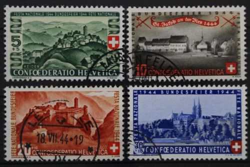 Schweiz, MiNr. 431-434, gestempelt