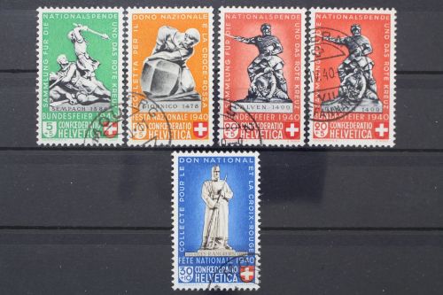 Schweiz, MiNr. 364-367 a/b, gestempelt
