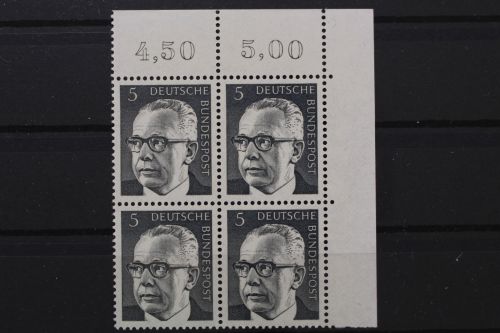 Deutschland, MiNr. 635, Viererblock, Ecke rechts oben, postfrisch