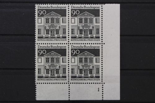 Deutschland, MiNr. 499, Viererblock, Ecke re. u. FN 1, postfrisch