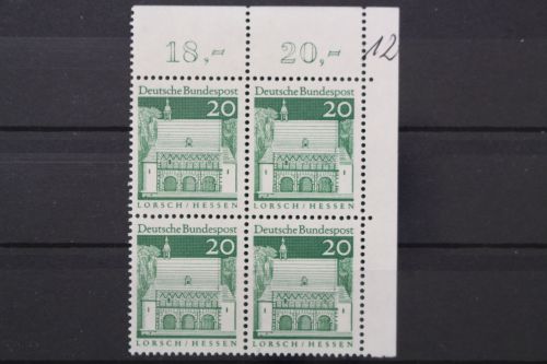 Deutschland, MiNr. 491, Viererblock, Ecke rechts oben, postfrisch