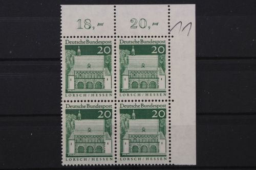 Deutschland, MiNr. 491, Viererblock, Ecke rechts oben, postfrisch
