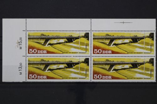 DDR, MiNr. 2168, Viererblock, Ecke links oben, postfrisch