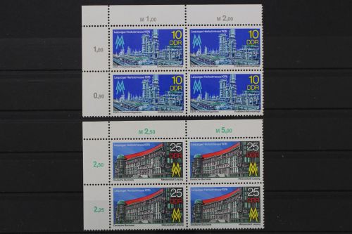 DDR, MiNr. 2161-2162, Viererblöcke, Ecken links oben, postfrisch