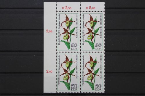 DDR, MiNr. 2140, Viererblock, Ecke links oben, postfrisch