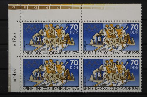 DDR, MiNr. 2131, Viererblock, Ecke links oben, postfrisch