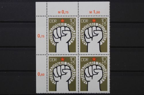 DDR, MiNr. 2089, Viererblock, Ecke links oben, postfrisch