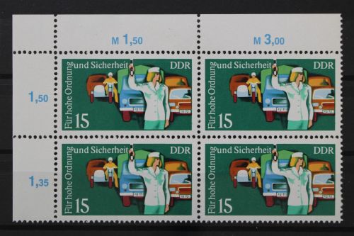 DDR, MiNr. 2079, Viererblock, Ecke links oben, postfrisch