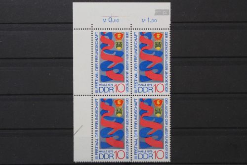 DDR, MiNr. 2044, Viererblock, Ecke links oben, postfrisch