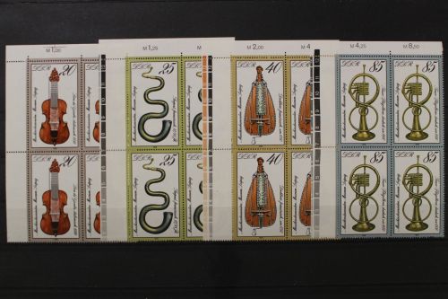 DDR, MiNr. 2445-2448, Viererblöcke, Ecken links oben, postfrisch