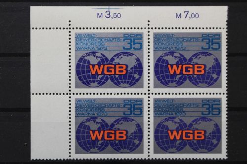 DDR, MiNr. 1885, Viererblock, Ecke links oben, postfrisch