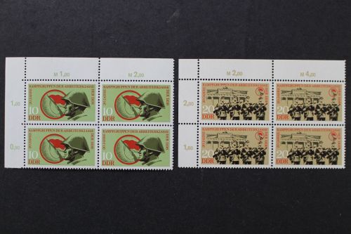 DDR, MiNr. 1874-1875, Viererblöcke, Ecken links oben, postfrisch