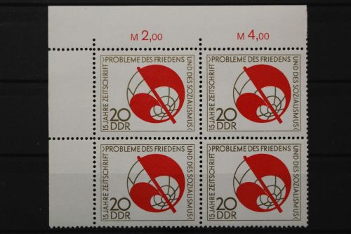 DDR, MiNr. 1877, Viererblock, Ecke links oben, postfrisch