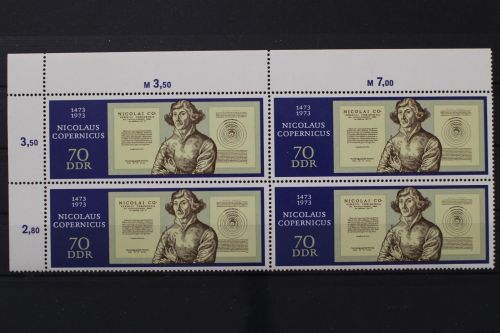 DDR, MiNr. 1828, Viererblock, Ecke links oben, postfrisch