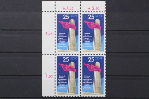 DDR, MiNr. 1798, Viererblock, Ecke links oben, postfrisch